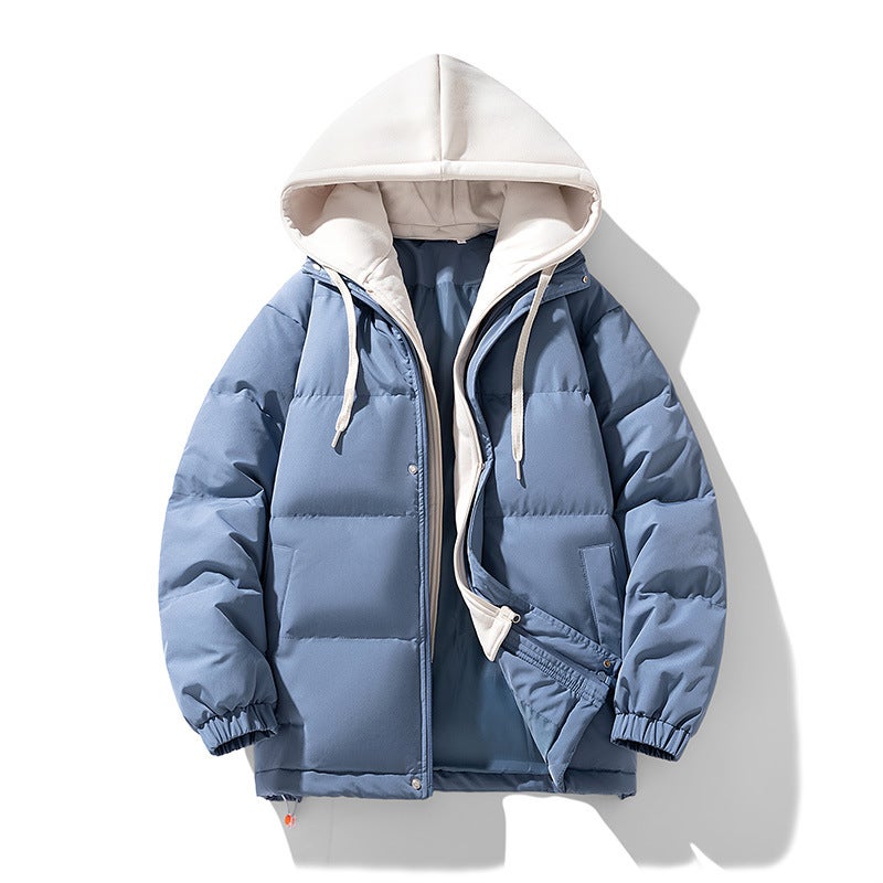 Cotton-Padded Coat Men'S Fake Two-Piece Coat Men'S Winter New Thick Warm Bread Coat Men'S Cotton-Padded Coat - Image 5